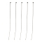 Brass Ball Head pins, Nickel Free, Platinum Color, Size:  about 0.5mm thick, 24 Gauge,, 50mm long, Head: 1.5mm