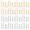 80Pcs 8 Styles 201 Stainless Steel Connector Charms, Bar Links, Golden & Stainless Steel Color, 12~15x1~1.3x1~1.2mm, Hole: 1~1.2mm, 10pcs/style