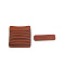 Imitation Leather Label Tags, Handmade Embossed Tag, with Holes, for DIY Jeans, Bags, Shoes, Hat Accessories, Rectangle with word & Heart, Saddle Brown, 50x15mm