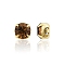 Preciosa® MAXIMA Crystal in Sew-On Cup, Czech Crystal, 719 37 080 Chaton(Round), Golden, 10220 Smoked Topaz, SS34(7.05~7.25mm)