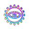 Stainless Steel Pendants, Rainbow Color, Evil Eye Charms, Sun, 20x20mm