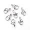 Tarnish Resistant 304 Stainless Steel Lobster Claw Clasps, Parrot Trigger Clasps, Stainless Steel Color, 19x12x5mm, Hole: 2.5mm