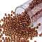TOHO Round Seed Beads, Japanese Seed Beads, (951) Inside Color Jonquil/Brick Red Lined, 8/0, 3mm, Hole: 1mm, about 222pcs/10g