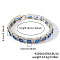 Elegant Brass Cubic Zirconia Rectangle Link Chain Bracelets for Women, with Rhinestone, Blue, 7-1/8 inch(18cm), link: 60x40mm