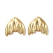 Brass Pendants, Mermard Tail Charms, Real 18K Gold Plated, 23x23x3mm, Hole: 1.2mm