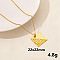 304 Stainless Steel Square Pendant Necklaces, Cable Chain Necklaces