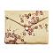 Chinese Style Floral Cloth Jewelry Storage Pouches, with Plastic Button, Rectangle Jewelry Gift Case for Bracelets, Earrings, Rings, Random Pattern, Pale Goldenrod, 9.5x12x0.3~0.7cm