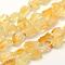 Rough Raw Natural Citrine Beads Strands, Grade A, Nuggets, 10~14x9~12mm, Hole: 1mm, about 37pcs/strand, 16.5 inch(41.9cm)