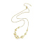 Rack Plating Brass Necklaces, Long-Lasting Plated, Lead and Cadmium Free, Round, Real 18K Gold Plated, 16.89 inch(429mm)