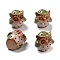 Ceramic Candle Holder Oil Burner, Essential Oil Incense Aroma Diffuser, Owl Shape, Pale Green, 7.4x7.5cm