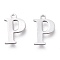 Tarnish Resistant 304 Stainless Steel Charms, Laser Cut, Alphabet, Stainless Steel Color, Letter.P, 12.5x8x0.8mm, Hole: 1mm