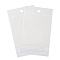 Rectangle OPP Cellophane Bags, Top Self Seal Bags with Hanging Hole, White, 14x8x0.01cm, Hole: 7mm