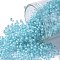 TOHO Round Seed Beads, Japanese Seed Beads, (976) Inside Color Crystal/Neon Ice Blue Lined, 11/0, 2.2mm, Hole: 0.8mm, about 5555pcs/50g