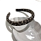 Cloth Hair Bands, Hair Bands, for Women Girls, Leopard Print, White, 160mm