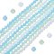 SUPERFINDINGS 10 Strands 2 Style Electroplate Glass Faceted Oval Beads Strands AB Color Plated Spacer Beads Assortments for Jewelry Making