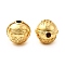 Brass Beads, Round, Nickel Free, Real 18K Gold Plated, 9.5mm, Hole: 1.8mm