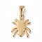 304 Stainless Steel Pendants, Spider, Golden, 19.5x16x1.5mm, Hole: 8x3mm