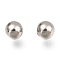 Non-Tarnish 201 Stainless Steel Beads, No Hole/Undrilled, Solid Round, Stainless Steel Color, 5mm