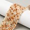 Natural Yellow Rabbit Fur Rutilated Quartz Beads Strands, Table Cut Cube Beads, Faceted, 3x3x3mm, Hole: 0.6mm, about 126pcs/strand, 15.55 inch(39.5cm)