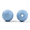 Food Grade Eco-Friendly Silicone Beads, Round, Cornflower Blue, 8~10mm, Hole: 1~2mm