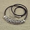 Jewelry Miao Yin Cang Yin Rose Hollow Bend Black Leather Rope Little Fish Lotus Female Short Necklace