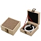 Linen Single Bracelet Gift Boxes, Square, Tan, 11x11x5.3cm