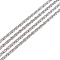 Tarnish Resistant 304 Stainless Steel Lumachina Chains, with Spool, Unwelded, Stainless Steel Color, 3.7x1.5x0.8mm, about 164.04 Feet(50m)/roll