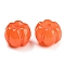 Autumn Resin Vegetable Beads, Pumpkin, Coral, 12.5~13x10mm, Hole: 1.5mm