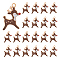 60Pcs Christmas Themed Zinc Alloy Enamel Pendants, Deer Charms, Camel, 20.2x13.5x2mm, Hole: 1.6mm