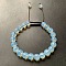 Green Floating Flower Agate Natural Stone Double Flat Knot Bracelet Pull Rope Adjustable Crystal Handmade Bracelet