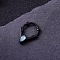 316L Stainless Steel Micro Pave Cubic Zirconia Hoop Nose Rings, Oval, Inner Diameter: 10mm, Pin: 1.2mm