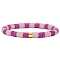 Polymer Clay Heishi Surfer Stretch Bracelet with 304 Stainless Steel Beaded, Preppy Bracelet, Medium Orchid, Inner Diameter: 2 inch(5.2cm)