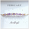 Natural Birthstone Braided Bead Bracelets for Women, Amethyst,with Brass Beads, Inner Diameter: 11 inch(28cm)