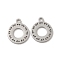 Non-Tarnish 304 Stainless Steel Charms, Ring with Sun Charm, Stainless Steel Color, 14.5x12x1mm, Hole: 1.6mm