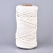 Cotton String Threads, Macrame Cord, Decorative String Threads, for DIY Crafts, Gift Wrapping and Jewelry Making, White, 4mm, about 109.36 yards(100m)/roll