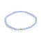 Natural Angelite Stretch Bracelets, with Brass Beads, Round, Golden, 2-1/8 inch(5.3cm)