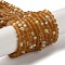 Imitation Jade Glass Beads Strands, Half AB Color Plated, Faceted, Frosted, Rondelle, Peru, 3.5~3.8x3mm, Hole: 1mm, about 105~110pcs/strand, 29~31cm