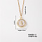 Vintage Brass Pave Clear Cubic Zirconia Religion Virgin Mary Pendant Couple Necklaces, Golden, 15.75 inch(400mm)