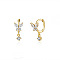S925 Silver Butterfly Ear Cuffs with Multicolor Zirconia, Elegant Earrings