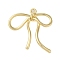 Rack Plating Alloy Pendants, Cadmium Free & Lead Free, Bowknot, Golden, 46x42x6mm, Hole: 3mm