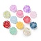 Transparent Glass Beads, Flowers, Baking Paint, Mixed Color, 14x14.5x5.5~6mm, Hole: 1.2mm