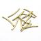 Brass Tube Beads, Curved, Lead Free & Cadmium Free & Nickel Free, Tube, Raw(Unplated), 25x2mm, Hole: 1mm