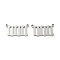 Non-Tarnish 201 Stainless Steel Pendants, Number 0 Charm, Stainless Steel Color, 12x22x1mm, Hole: 1.4mm