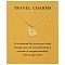 Friendship Brass Pendant Necklaces, Golden, Flat Round, 17.72 inch(45cm)
