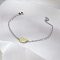 Simple Lemon Stainless Steel Link Bracelets, Cable Chain Bracelets for Women, Stainless Steel Color, 7-7/8 inch(20cm)
