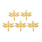 201 Stainless Steel Pendants, Dragonfly, Real 18K Gold Plated, 29.5x30x2mm, Hole: 2mm