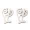 Non-Tarnish 201 Stainless Steel Pendants, Laser Cut, Cat Charm, Stainless Steel Color, 29x22x1mm, Hole: 1.2mm