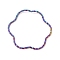 304 Stainless Steel Linking Rings, Flower, Rainbow Color, 28~29x1mm, Inner Diameter: 26mm