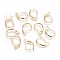 304 Stainless Steel Leverback Earrings Findings, with Loop, Real 18K Gold Plated, 16x10x1.7mm, Hole: 1.4mm, Pin: 0.8mm