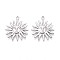304 Stainless Steel Pendants, Sun with Human Face Charm, Anti-Tarnish, Stainless Steel Color, 31x27x3mm, Hole: 2mm